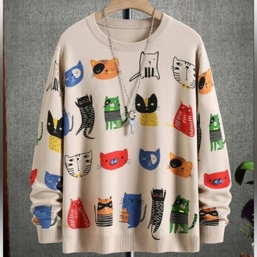 Sweater cats size large small and medium new - Picture 1 of 3